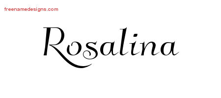 Elegant Name Tattoo Designs Rosalina Free Graphic