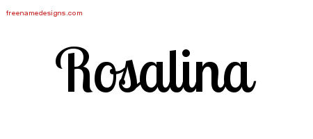 Handwritten Name Tattoo Designs Rosalina Free Download