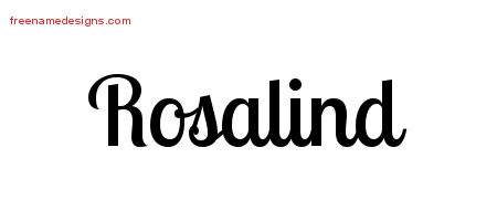 Handwritten Name Tattoo Designs Rosalind Free Download