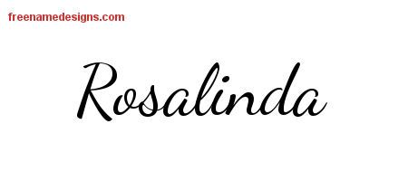 Lively Script Name Tattoo Designs Rosalinda Free Printout