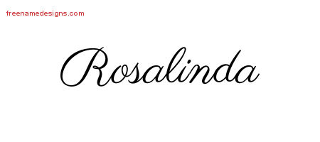 Classic Name Tattoo Designs Rosalinda Graphic Download