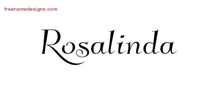 Elegant Name Tattoo Designs Rosalinda Free Graphic