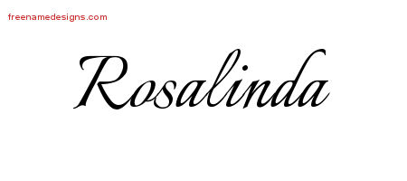 Calligraphic Name Tattoo Designs Rosalinda Download Free