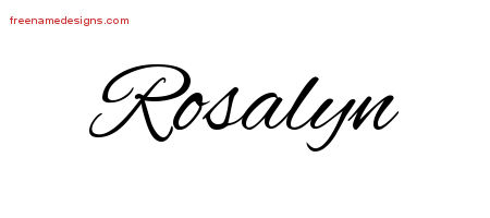 Cursive Name Tattoo Designs Rosalyn Download Free