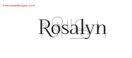 Decorated Name Tattoo Designs Rosalyn Free