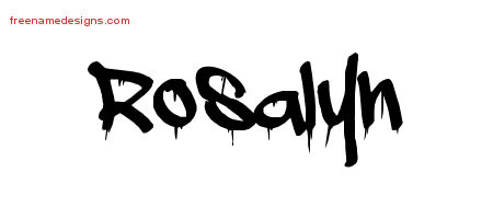 Graffiti Name Tattoo Designs Rosalyn Free Lettering