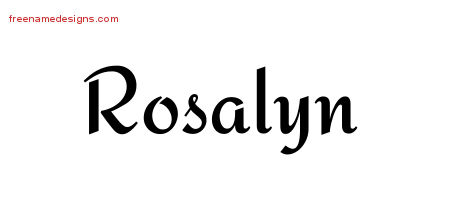 Calligraphic Stylish Name Tattoo Designs Rosalyn Download Free
