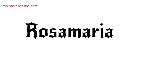 Gothic Name Tattoo Designs Rosamaria Free Graphic