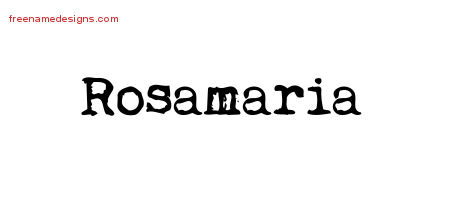 Vintage Writer Name Tattoo Designs Rosamaria Free Lettering