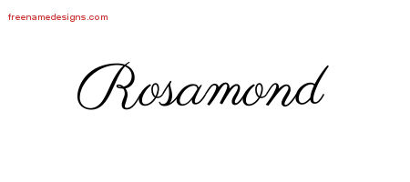 Classic Name Tattoo Designs Rosamond Graphic Download