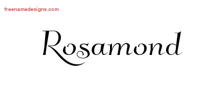 Elegant Name Tattoo Designs Rosamond Free Graphic