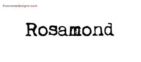Vintage Writer Name Tattoo Designs Rosamond Free Lettering