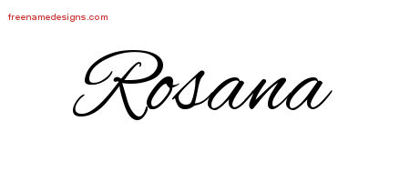 Cursive Name Tattoo Designs Rosana Download Free