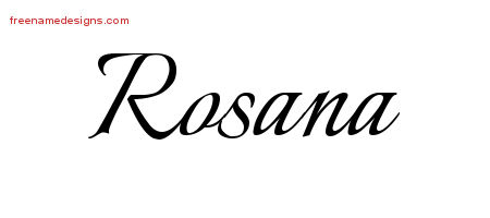 Calligraphic Name Tattoo Designs Rosana Download Free