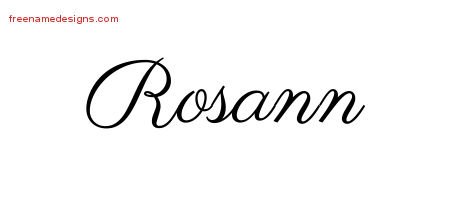 Classic Name Tattoo Designs Rosann Graphic Download