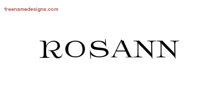 Flourishes Name Tattoo Designs Rosann Printable