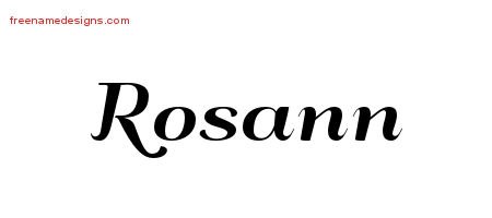 Art Deco Name Tattoo Designs Rosann Printable