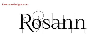 Decorated Name Tattoo Designs Rosann Free