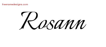 Calligraphic Name Tattoo Designs Rosann Download Free