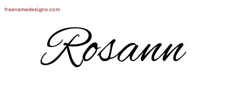 Cursive Name Tattoo Designs Rosann Download Free