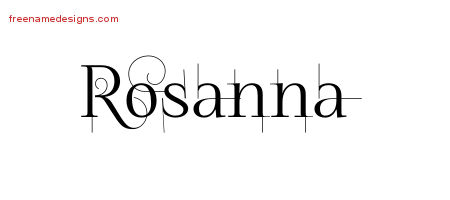Decorated Name Tattoo Designs Rosanna Free