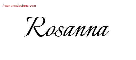 Calligraphic Name Tattoo Designs Rosanna Download Free