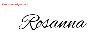 Cursive Name Tattoo Designs Rosanna Download Free