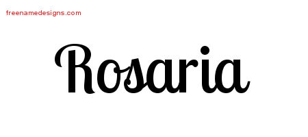 Handwritten Name Tattoo Designs Rosaria Free Download