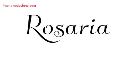 Elegant Name Tattoo Designs Rosaria Free Graphic