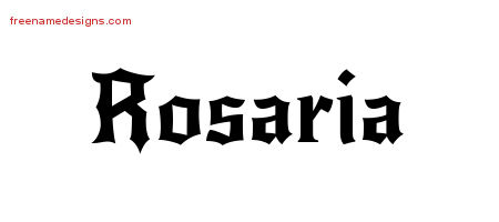 Gothic Name Tattoo Designs Rosaria Free Graphic