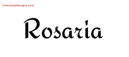 Calligraphic Stylish Name Tattoo Designs Rosaria Download Free