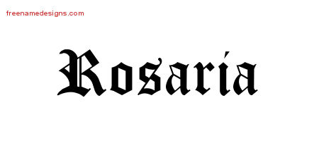 Blackletter Name Tattoo Designs Rosaria Graphic Download