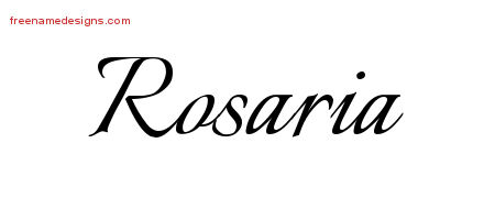 Calligraphic Name Tattoo Designs Rosaria Download Free