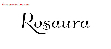 Elegant Name Tattoo Designs Rosaura Free Graphic