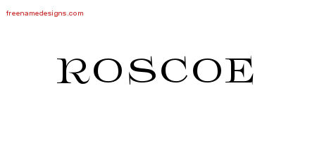 Flourishes Name Tattoo Designs Roscoe Graphic Download