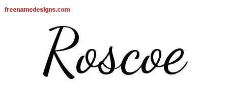 Lively Script Name Tattoo Designs Roscoe Free Download