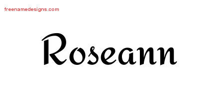 Calligraphic Stylish Name Tattoo Designs Roseann Download Free