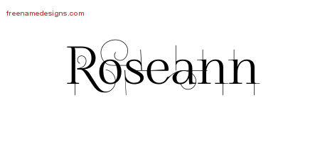 Decorated Name Tattoo Designs Roseann Free