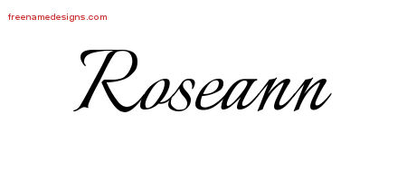 Calligraphic Name Tattoo Designs Roseann Download Free