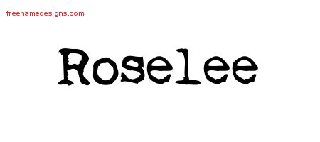 Vintage Writer Name Tattoo Designs Roselee Free Lettering
