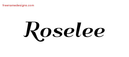 Art Deco Name Tattoo Designs Roselee Printable