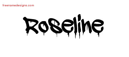 Graffiti Name Tattoo Designs Roseline Free Lettering