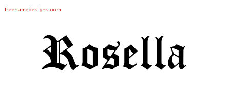 Blackletter Name Tattoo Designs Rosella Graphic Download