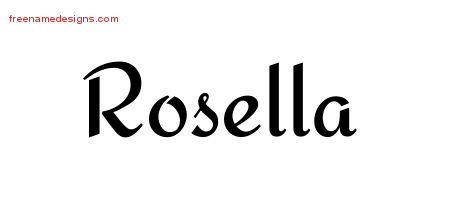 Calligraphic Stylish Name Tattoo Designs Rosella Download Free