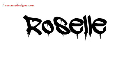Graffiti Name Tattoo Designs Roselle Free Lettering