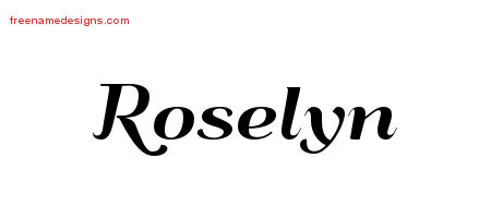 Art Deco Name Tattoo Designs Roselyn Printable