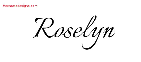 Calligraphic Name Tattoo Designs Roselyn Download Free