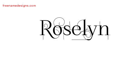 Decorated Name Tattoo Designs Roselyn Free