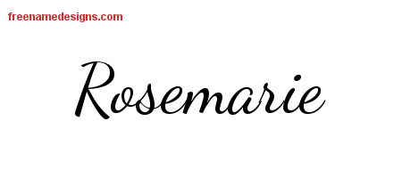 Lively Script Name Tattoo Designs Rosemarie Free Printout