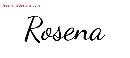 Lively Script Name Tattoo Designs Rosena Free Printout